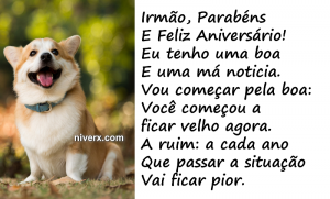 Feliz Aniversário engraçado para irmão - Celular e Whatsapp kmnhj