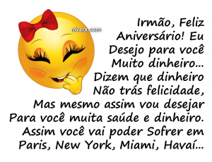 Feliz Aniversário engraçado para irmão - Celular e Whatsapp ygth