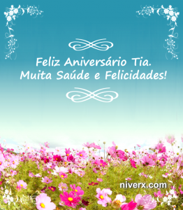 Feliz Aniversário para tia - Celular e Whatsapp hfgfgyr