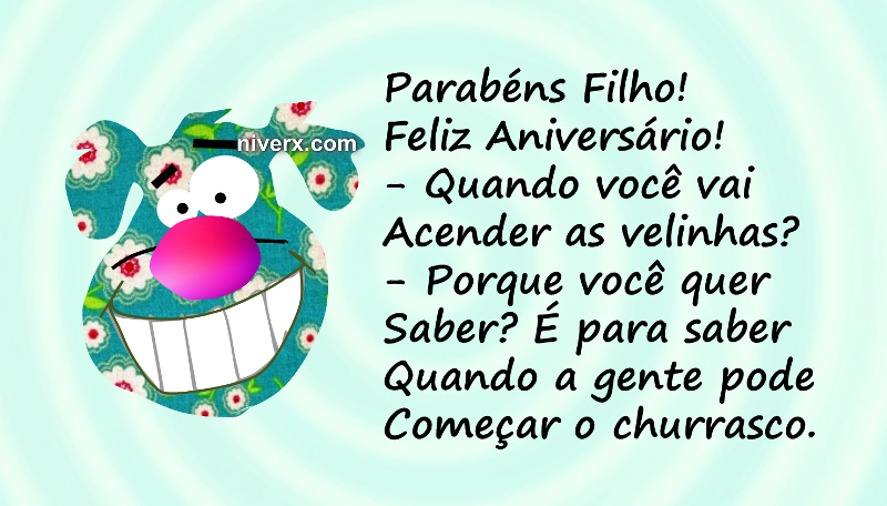 Aniversário Engraçado para Filho - Facebook e Whatsapp C2