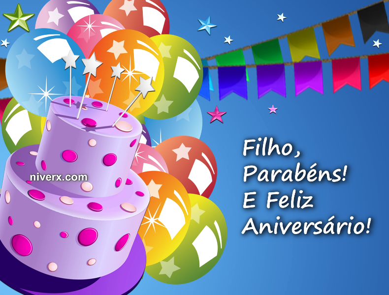 Aniversário para Filho - Facebook e Whatsapp C14