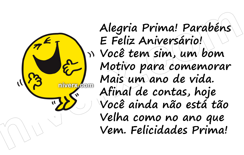 Feliz Aniversário Engraçado para Prima - Celular e Whatsapp u (1)