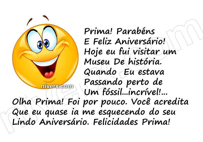 Feliz Aniversário Engraçado para Prima - Celular e Whatsapp u (10)