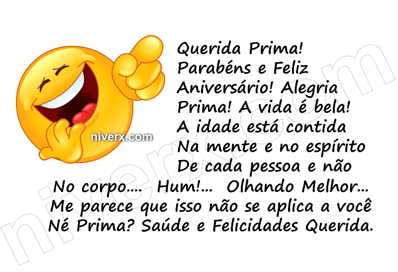 Feliz Aniversário Engraçado para Prima - Celular e Whatsapp u (3)