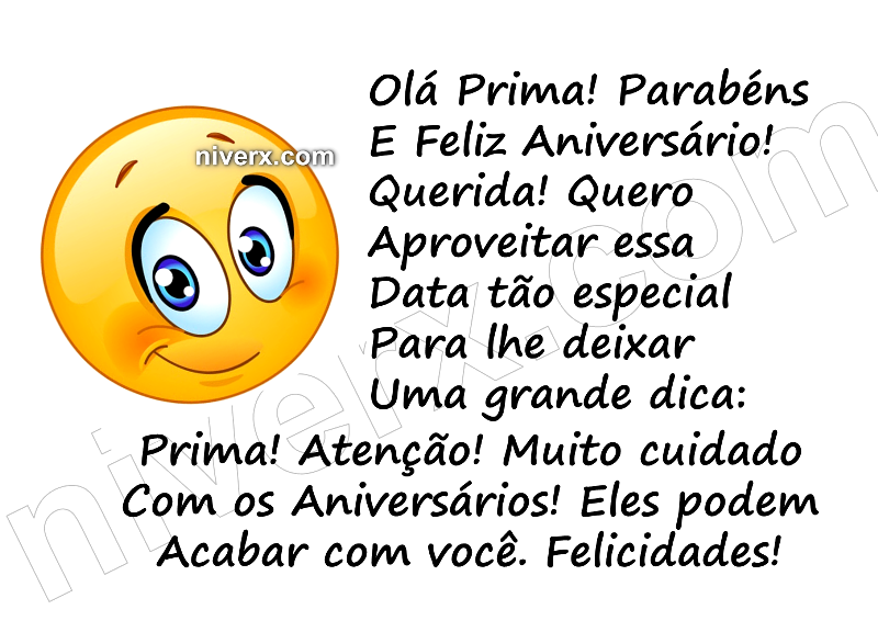 Feliz Aniversário Engraçado para Prima - Celular e Whatsapp u (4)