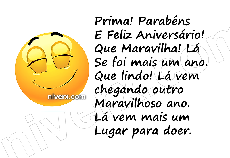 Feliz Aniversário Engraçado para Prima - Celular e Whatsapp u (7)