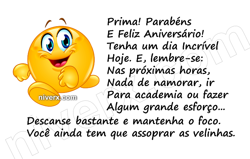 Feliz Aniversário Engraçado para Prima - Celular e Whatsapp u (8)