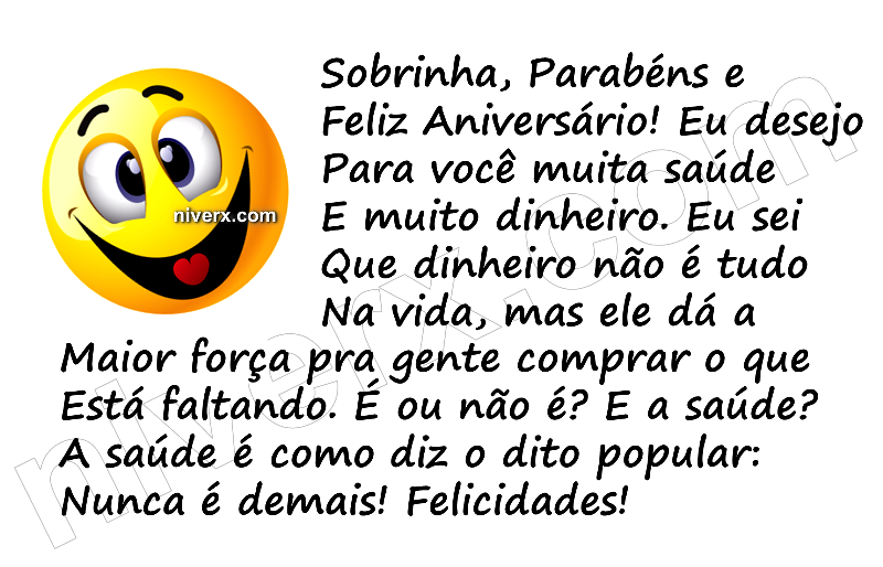 Feliz Aniversário Engraçado para sobrinha - Celular e Whatsapp bfghry