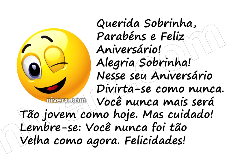 Feliz Aniversário Engraçado para sobrinha - Celular e Whatsapp bfjngghry