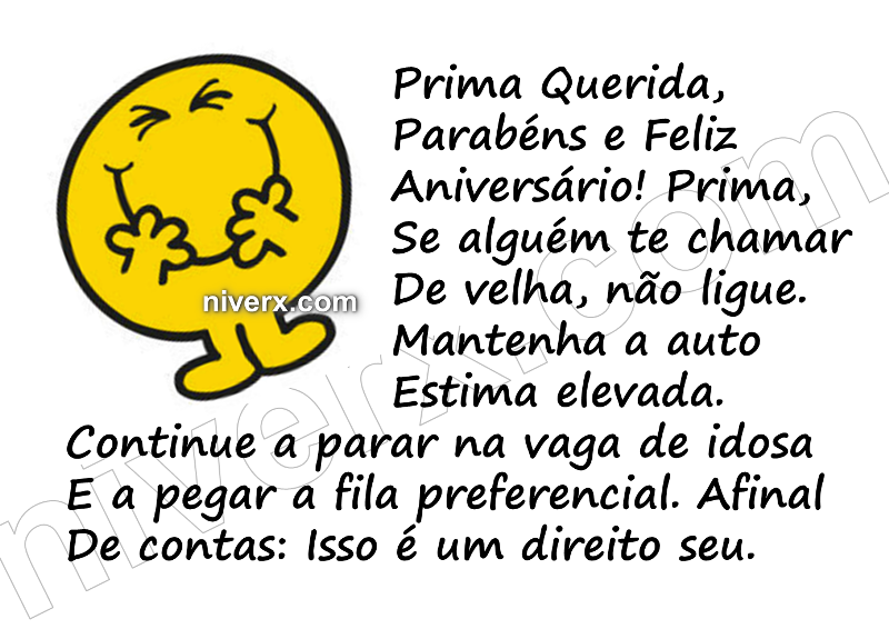 Feliz Aniversário engraçado para prima - Celular e Whatsapp kj (1)