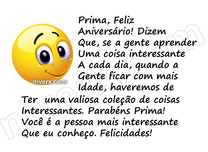 Feliz Aniversário engraçado para prima - Celular e Whatsapp kj (2)