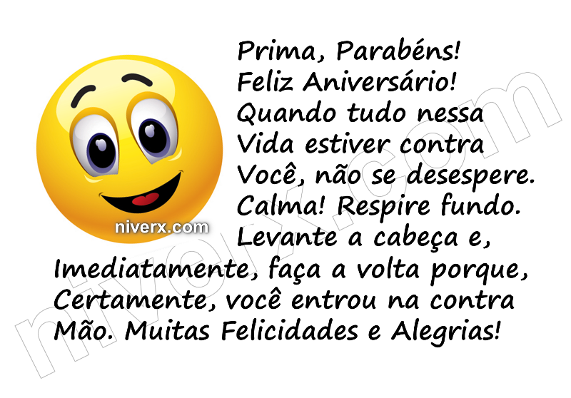 Feliz Aniversário engraçado para prima - Celular e Whatsapp kj (3)