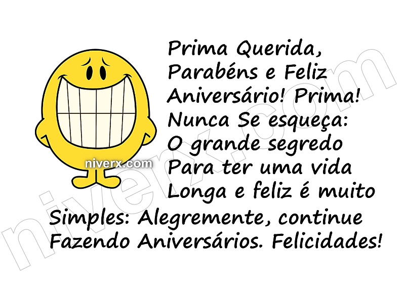 Feliz Aniversário engraçado para prima - Celular e Whatsapp kj (4)