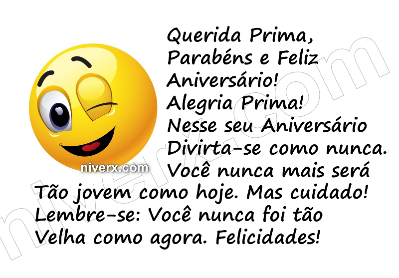 Feliz Aniversário engraçado para prima - Celular e Whatsapp kj (9)