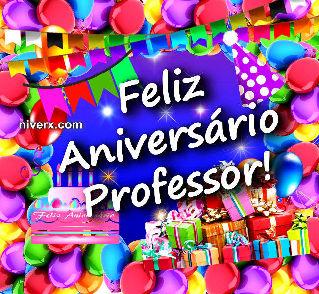 Feliz Aniversário para Professor - Celular e Whatsapp hgty
