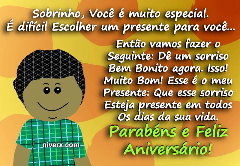 Feliz Aniversario Sobrinho Engra Ado Fa A Mensagens De Anivers Rio Para Os Seus Sobrinhos Com O